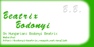 beatrix bodonyi business card